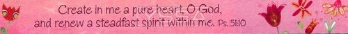 Create in me a pure heart