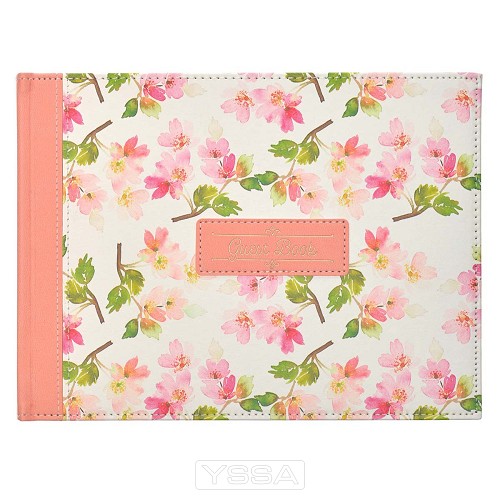 Floral Medium Pink Faux Leather
