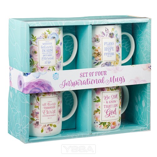 Floral collection - Set of 4 mugs