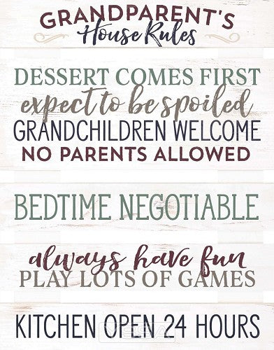 Grandparents house rules - Pallet